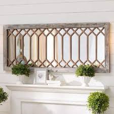 Wayfair Polito Rectangular Mounted Accent Wall Mirror Wood Accent Mirror Farmhouse Accent Mir Country Wall Mirrors Farmhouse Mirrors Farmhouse Wall Mirrors
