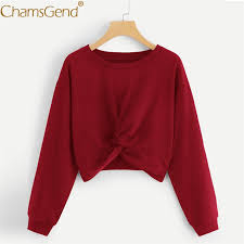 Casual striped uncategorized leave a comment june 1, 2018 untuk kalian yang biasa menggunakan baju lengan panjang maka beberapa model baju kaos lengan panjang wanita dengan konsep desain yang. Desain Baru Wanita Round Leher Twisted Dipotong Kemeja Wanita Lengan Panjang Solid Tops Wanita Kaus 81217 Hoodies Kaus Aliexpress