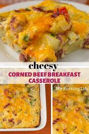 Make six indentations in corned beef hash with spoon. Cheesy And Yummy Corned Beef Breakfast Casserole Filled With Corned Beef And Other Yummies Corned Beef Hash Breakfast Corned Beef Breakfast Recipes Casserole