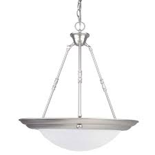 Luminance 3 Light Satin Nickel Bowl Pendant F7678 53 The Home Depot