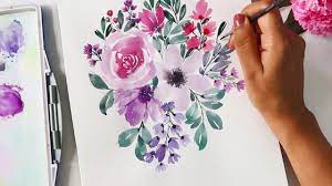 In a few strokes, you've created the upper right corner of the first flower. Loose Watercolor Floral Composition Easy Step Wise Tutorial For Beginners Watercolor Flowers Tutorial Loose Watercolor Floral Watercolor