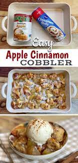 2 Ingredient Cinnamon Roll Apple Cobbler Quick Easy Dessert Recipe In 2020 Quick Easy Desserts Dessert Recipes Recipes