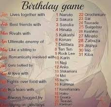 Romanticly Involved With Orochimaru Wtf No Ono Just No Naruto Birthday Game Naruto Birthday Birthday Games