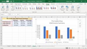 how to create a column chart in excel