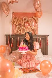 Yes, the cute mini cakes are made and kept un decorated, and the girls are said to decorate them with the creams, toppings and much more embellishing the way. My Rose Gold Themed Birthday Fashion Diy Party Decor And Photography Reesa Rei