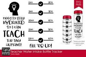 Download Teacher Water Intake Bottle Tracker 111125 Cut Files Design Bundles