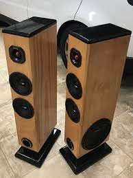 How do you make a standing tower speaker? Custom Made Tower Floor Speakers Set Of Two Etsy Floor Speakers Diy Speakers Speaker Box Design