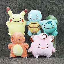 Adorable Ditto Pokemon Plushies Pikachu Squirtle Bulbasaur Charmander And Clefairy Love All Of These Plush Toys Pokemon Plush Pokemon Ditto Kawaii Plush