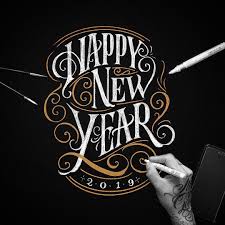 Alan Guzman On Instagram Happy New Year 2019 The Last Lettering Of The Year Thanks Everyone For All The Lo Typography Branding Lettering Happy New Year 2019