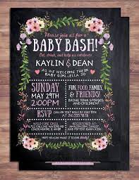 Floral Rustic Boho Babyq Chalkboard Couples Co Ed Baby Etsy Coed Baby Shower Baby Shower Bbq Bbq Baby Shower Invitations