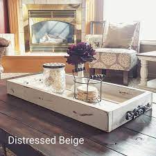 Usually ships within 3 to 5 days. 29 Of The Coziest Country Farmhouse Decor Ideas To Add Rustic Warmth And Charm Coffee Table Decor Tray Coffee Table Tray Wooden Ottoman Tray