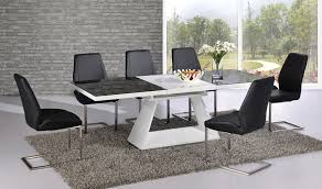 One of the most popular is mismatching chairs. White High Gloss Extending Dining Table With 8 Chairs Glass Top