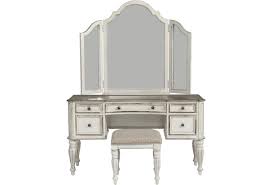 We offer an affordable selection of vanities, with matching padded benches, in a variety of colors, finishes and storage options. Liberty Furniture Magnolia Manor Bedroom Vanity Set Standard Furniture Vanities Vanity Sets