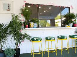 Some exposed storage with colorful pottery? Diy Spray Painted Barstools These Are Now Colorful And Bright