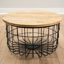 Find many great new & used options and get the best deals for light mango coffee table h70l at the best online prices at ebay! Mango Wood And Black Metal Basket Coffee Table Kirklands