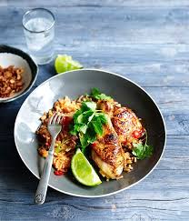 Grilled Lemongrass Chicken With Tomato Rice Recipe Poultry Recipes Food Tomato Rice