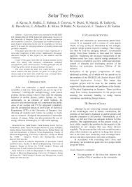 The format was created based on the chicago manual of style and is widely used by students and researchers in computer science and relevant technical fields. Pdf Solar Tree Project