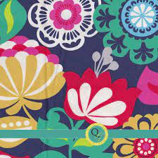 How to make some motifs. Designer Fabric By The Yard Teal Navy Blue Red Pink Large Floral Print Fabric Modern Floral Fabric Large Large Flowers Fabric Scandinavian Fabric Modern Floral