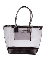 Neiman Marcus PVC Saffiano Trim Tote