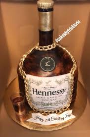 Design Birthday Cake Liquor Bottle Hennessy Bottle Cake Bottle Cake Alcohol Cake Liquor Cake