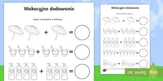 Jak wykorzystać tę kolorowankę matematyczną w klasie? Karta Pracy Wakacyjne Dodawanie