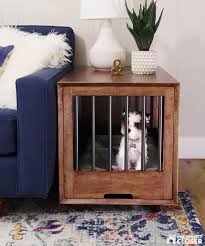 How To Build A Dog Crate That Doubles As An End Table Picture Tutorial Dog Crate End Table Diy Dog Crate Dog Crate Furniture