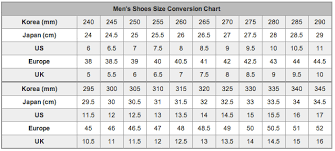 Men Shoe Size Chart Shoes Online