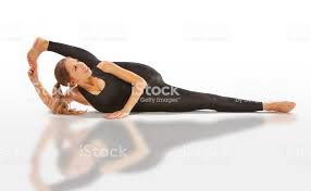 Beautiful Flexible Woman Doing Yoga Poses On White Stock Photo 1 Person Yoga Challenge Yoga For Flexibility Yoga Challenge Poses Yoga To Increase Flexibility