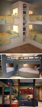 A bunk bed is a type of bed in which one bed frame is stacked on top of another, allowing two or more beds to occupy the floor space usually required by just one. 30 Fabulous Corner Bunk Bed Ideas Corner Bunk Beds Home Bunk Beds