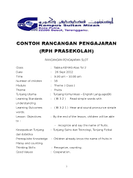 22 mac 2010 masa : Contoh Rancangan Pengajaran Rph Prasekolah