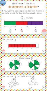 Decomposing Fractions Worksheets And Task Cards Fractions Task Cards Fractions Worksheets