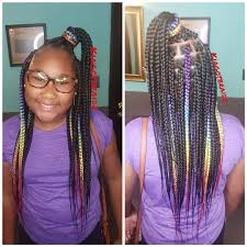 Black And Rainbow Box Braids Knotless Box Braids On Instagram Kids Med Lrg Box Braids Ages 10 Only Thanks Mzwilco Little Girl Box Braids Black Kids Hairstyles Kids Box Braids