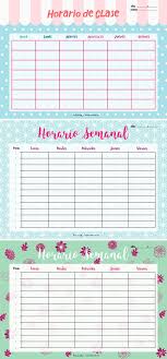 Horarios Imprimibles Gratuitos Horario Escolar Y Horarios Semanales Descargables Disenados Por Kirarin Horario Escolar Horario Imprimible Horario De Clases