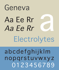 That was designed and shared by susan kare. Geneva Typeface Wikipedia