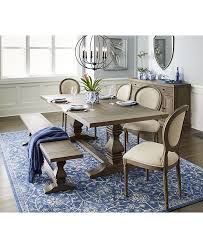 With a rich polyurethane coated print marble table top supported by deep black finished legs, the maysville accent table collection captures a warm contemporary style that is sure to enhance the decor of any home while creating a warm inviting atmosphere. Furniture Tristan Trestle Dining Furniture Collection Created For Macy S Reviews Furniture Macy S
