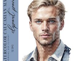 12 Watercolor Handsome Men Clipart, Boyfriend Clipart, Men Clipart, Blonde  Male Clipart, Digital Download, High-quality JPGS, Commercial Use