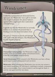 Homebrew Oc Windcutter D D Item By Catilus Dndhomebrew Dungeons And Dragons Homebrew D D Dungeons And Dragons Dnd Dragons