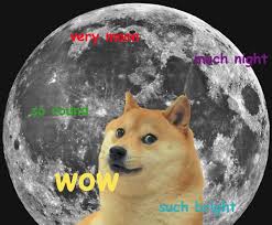 'haha funny dogecoin stonks price go brrr meme' magnet by siejermiin. Is It Lni Yet Full Moon Doge Hopes So Imgur