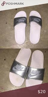 Black And White Nike Slip Ons Nike Slippers In 2020 Nike Slippers New Nike Shoes Nike