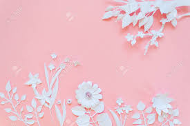 Free flowers wallpapers and flowers backgrounds for your computer desktop. White Paper Flowers Wallpaper On Pink Background Spring Summer Stock Photo Picture And Royalty Free Image Image 95745520