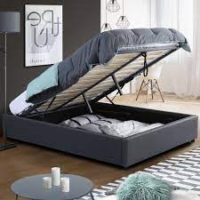 Maybe you would like to learn more about one of these? Lit Coffre 140x190cm Gris Avec Sommier Pas Cher Miami Id Market