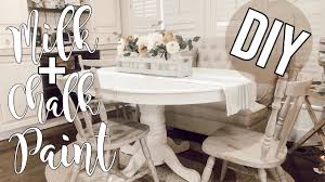 Before you begin your table makeover, remember the main concern of repainting a table is to make it durable. Milk Paint Chalk Paint Tutorial Thrifted Dining Room Youtube