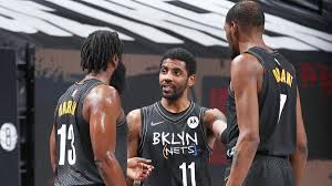 We hope you enjoy our growing collection of hd images to use as a background or home screen for your smartphone or please contact us if you want to publish a james harden wallpaper on our site. Nets Kyrie Irving Kevin Durant James Harden Shine In Thrilling Win Over Clippers Takeaways Cbssports Com