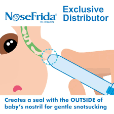 Place large tube against child's nostril (not inside), creating a seal. How To Use Nosefrida Snotsucker
