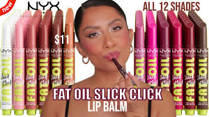 *new* NYX FAT OIL SLICK CLICK LIP BALM + NATURAL LIGHTING LIP SWATCHES