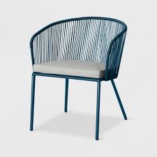 Fisher 4pk Patio Dining Chair Blue Project 62 In 2020 Patio Dining Chairs Outdoor Dining Spaces Patio Dining