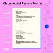 Chronological Resume Tips And Examples Indeed Com