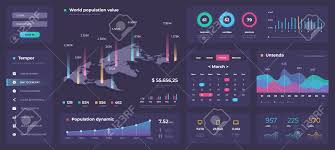 infographic dashboard template white modern web app ui with