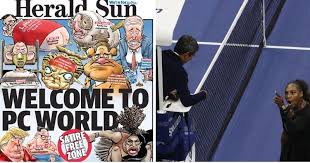 A herald sun cartoon that depicted serena williams jumping in the air and spitting the dummy after losing a match to naomi osaka was not racist, the press council has found. Australian Newspaper That Printed Racist Serena Williams Cartoon Doubles Down As Pc War Goes Global Meaww