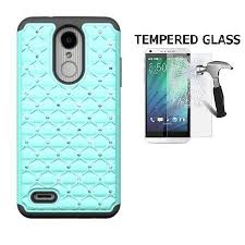 Lg Aristo 3 Case Phone Case For Lg Aristo 3 Smartphone Lg Tribute Empire Studded Rhinestone Crystal Bling Cover Case Tempered Lg Phone Phone Lg Phone Cases